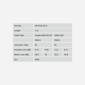 Digitus Câble Fibre Optique Multimode OM4 SC/SC Duplex 50/125µm 1m, Gaine LSZH, Diamètre 3mm, Violet, I-VH, DK-2522-01-4 - Miniature 2