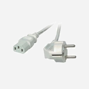 LOGON Câble d'Alimentation 2.5m, Prise Type C Mâle vers Coupleur C13 Femelle IEC 60320-1, 250V 10A, Section 0.75mm² - Référence AK-440100-025-S - Miniature 1