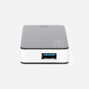 Digitus Hub USB 3.0 4 Ports Type-A 5Gbps Noir/Argent - DA-70231 - Compatible Windows XP Home à Windows 7 Home Premium - Alimentation 5V DC - Miniature 4