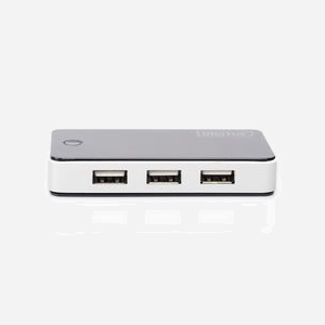 Digitus DA-70222 : Concentrateur 7 ports USB 2.0 High Speed 480 Mbit/s, noir/argent, compatible Mac, Plug & Play, alimentation externe fournie - Miniature 3