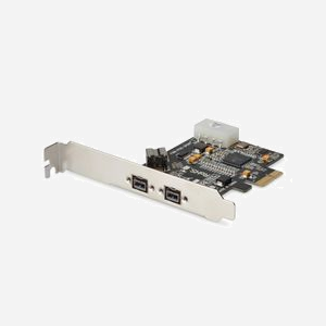 Digitus Carte PCIe FireWire 800 (1394b) DS-30203-2, 3 ports (2 externes 9-pin, 1 interne 9-pin), 800Mbps, Chipset XIO2213B, Half-Height