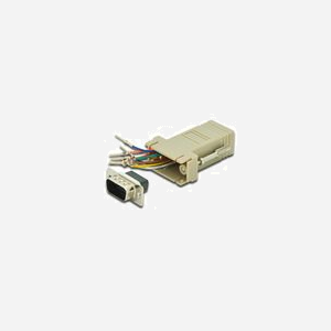Digitus Adaptateur RS-232 vers RJ45 Mâle/Femelle AK-610517-000-I : PVC Beige, Dimensions 35x90x12mm, Assemblage requis - Miniature 2