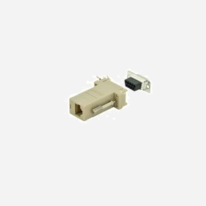 Digitus Adaptateur RS-232 vers RJ45 Mâle/Femelle AK-610517-000-I : PVC Beige, Dimensions 35x90x12mm, Assemblage requis - Miniature 3