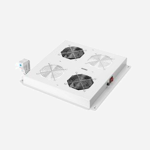 Digitus DN-19-FAN-2-N : Unité de ventilation de toit 2 ventilateurs, 410x470x80mm, Gris RAL 7035, pour armoires 19" Unique & Varioflex-N, Dynamic Basic