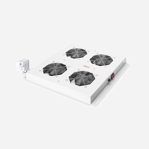 Digitus DN-19-FAN-4-N : Module de ventilation de toit 4 ventilateurs, 483mm (19"), Gris RAL 7035, Compatible Unique & Varioflex-N, Dynamic Basic, 410x470x80mm - Miniature 1