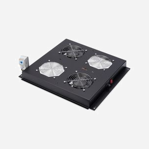 Digitus DN-19-FAN-2-B-N : Panneau de Ventilation 19" pour Baies Réseau Unique & Varioflex-N, Dynamic Basic, 2 Ventilateurs, 276 m³/h, Noir - Miniature 1