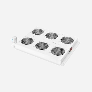 Digitus Ventilation de Toit DN-19-FAN-6-SRV, 6 Ventilateurs, 390x550x65mm, Gris RAL 7035, pour Armoire Serveur Unique, 230V
