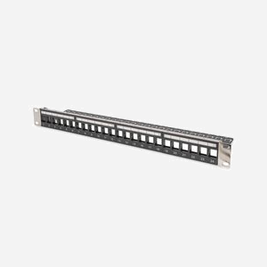 Digitus DN-91411-LF Panneau de Connexion Modulaire 1U 24 Ports Cat5e/Cat6/Cat6a Acier/ABS Noir pour Keystone Montage Rack 19" Température -20°C à 75°C - Miniature 1