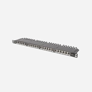 Digitus Panneau de Brassage CAT 6A Classe EA Blindé 24 Ports RJ45 0.5U Montage Rack 19" SECC Conforme IEEE 802.3af/at DN-91624S-SL-EA