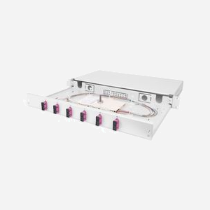 Digitus Boîte d'épissure FO 1U 6xSC DX OM4 DN-96320-4 - Acier Gris 483x243x44mm avec cassette, pigtails couleur et raccords - Miniature 1