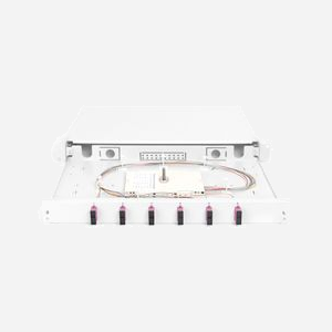 Digitus Boîte d'épissure FO 1U 6xSC DX OM4 DN-96320-4 - Acier Gris 483x243x44mm avec cassette, pigtails couleur et raccords - Miniature 4