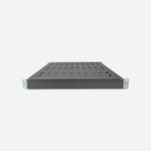 Digitus DN-97645 Étagère 1U pour armoire 19" profondeur variable 350-500mm, charge 50kg, noir, rails ajustables, montage fixe - Miniature 3