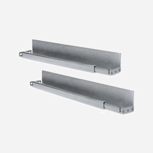 Digitus DN-19-GS-NW : Kit de 2 glissières support F acier inox 19" (483mm) pour armoire réseau, profondeur ajustable 350-600mm, charge max 100kg