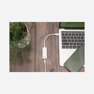 Digitus DN-3024 Adaptateur Ethernet Gigabit USB Type-C™ vers RJ45, USB 3.0, Chipset RTL8153, 1Gbps, câble 0.2m, Compatible Windows/Mac/Chrome - Miniature 2