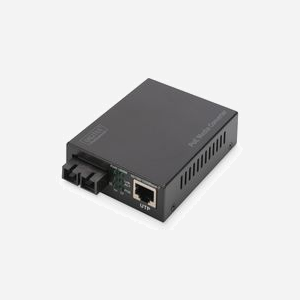 Digitus Convertisseur de Média Gigabit PoE DN-82150, RJ45 vers SC Multimode, 1000Base-TX/SX, 1000 Mbit/s, portée 500m @ 850nm, PoE 30W, PSE