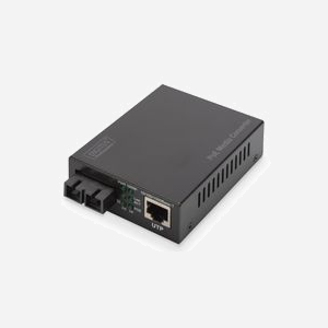 Digitus Convertisseur de Médias Gigabit PoE DN-82160, RJ45/SC Monomode 1000Base-LX, Distance 20km, PoE 30W, IEEE 802.3af/at/u/z
