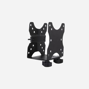 Digitus Support Mini PC Bureau DA-90360 : Montage VESA 75/100mm, Pince Bureau, PC 17-70mm, Charge 5kg, Noir, Fixations Incluses
