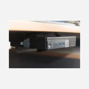 Digitus Support Mini PC Bureau DA-90360 : Montage VESA 75/100mm, Pince Bureau, PC 17-70mm, Charge 5kg, Noir, Fixations Incluses - Miniature 3
