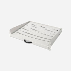 Digitus DN-19-TRAY-2-450 Étagère 19" 2U Acier Gris, Profondeur 367mm, pour Coffret Mural 450mm+, Charge Max 30kg, Montage Avant sur Rails 19"