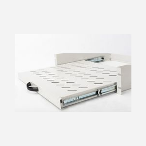 Digitus DN-19-TRAY-2-450 Étagère 19" 2U Acier Gris, Profondeur 367mm, pour Coffret Mural 450mm+, Charge Max 30kg, Montage Avant sur Rails 19" - Miniature 2