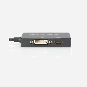 Digitus Adaptateur Mini DisplayPort vers HDMI/DVI-D/VGA, 4K/30Hz, DisplayPort 1.2, Longueur 0.2m, Cuivre, Connecteurs plaqués or, AWG 28/30 - Miniature 3