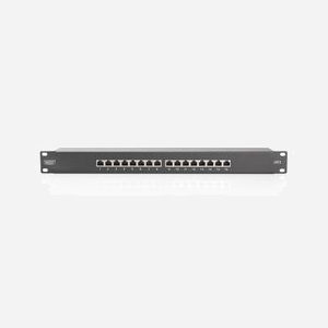 Digitus Panneau de Brassage CAT 6 Classe E 16 Ports RJ45, 1U, Montage Rack 19", Acier Galvanisé, PoE+ IEEE 802.3at, AWG 26/22, DN-91616S-B - Miniature 2