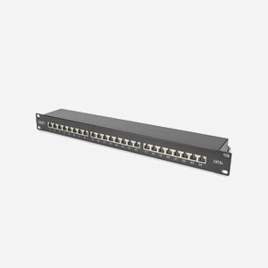 Digitus Panneau de Brassage CAT 6A Classe EA DN-91624S-EA-B 24 Ports RJ45 Blindé 1U Montage Rack 19" Acier Noir -20°C à 70°C