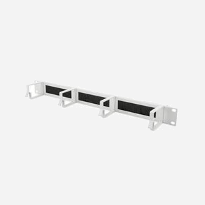 Panneau de Gestion de Câbles Digitus DN-97662, 1U, 19", Acier Gris, 482x72x44mm, avec Anneaux et Passages Brosse, Montage Rack, Conforme 483mm (19") - Miniature 1