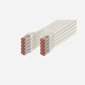 Digitus Câble CAT 6 S/FTP 3m Blanc, Connecteurs RJ-45 Mâle, Cuivre, LSZH, AWG 27/7, Blindage S-STP, Compatible PoE+, Norme ISO/IEC 11801