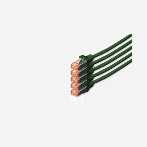 Digitus Câble CAT 6 S/FTP 10m Vert - Connecteurs RJ-45 Mâle - Cuivre - LSZH - AWG 27/7 - Blindage S-STP - Testé 250 MHz - PoE+ - 5 pièces