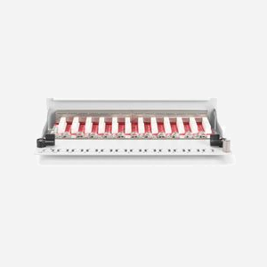 Digitus DN-91612SD-EA-G : Panneau de brassage desktop CAT 6A Classe EA blindé, 12 ports RJ45, acier, AWG 26/22, gris - Miniature 4