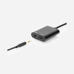 Digitus Adaptateur USB-C 3.2 Gen 1 vers USB-C + Jack 3.5mm PD 3.0, 0.2m, Noir (AK-300400-002-S) - Compatible Charge Rapide et Audio Haute Fidélité - Miniature 3
