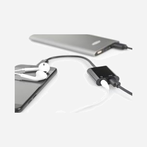 Digitus Adaptateur USB-C 3.2 Gen 1 vers USB-C + Jack 3.5mm PD 3.0, 0.2m, Noir (AK-300400-002-S) - Compatible Charge Rapide et Audio Haute Fidélité - Miniature 5