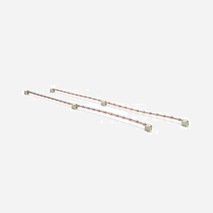 Digitus DN-19-EARTH-L : Rail de Compensation de Potentiel 820 mm, 2 Barres Cuivre, 24 Points de Connexion par Barre, Câble de Mise à la Terre Inclus - Miniature 1