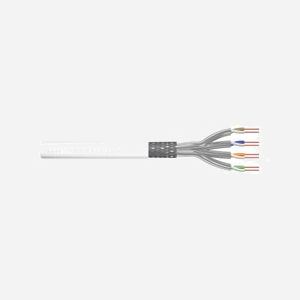 Digitus Câble Cat.7 S/FTP 305m Dca-s1a,d0,a1 LSZH 10GBase-T 600MHz AWG26/1 PoE Maxflex Blanc pour câblage structuré & Data Centers