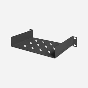 Digitus DN-10-TRAY-1-B Étagère Acier Noir 1U 254mm (10") Profondeur 150mm Charge Max. 25kg pour Baie Réseau 10 pouces - Miniature 2