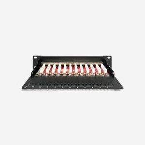 Digitus Panneau de Brassage Cat.6a 12 Ports 1U 10" Blindé RJ-45, Métal Noir, pour Câbles AWG 22/26, 10 Gigabit Ethernet, DN-91612S-EA - Miniature 2