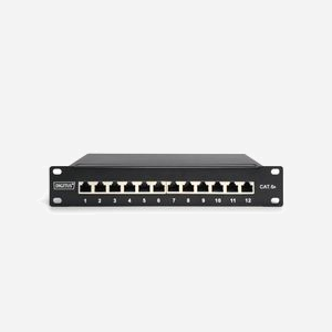 Digitus Panneau de Brassage Cat.6a 12 Ports 1U 10" Blindé RJ-45, Métal Noir, pour Câbles AWG 22/26, 10 Gigabit Ethernet, DN-91612S-EA - Miniature 5