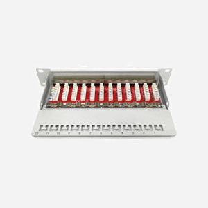 Digitus Panneau de Brassage Cat.6a 12 Ports 1U 10" Blindé RJ-45 Métal Gris - Compatible 10 Gigabit Ethernet - AWG 22/26 - DN-91612S-EA-G - Miniature 4