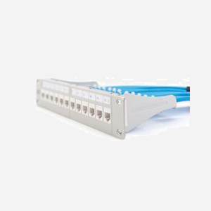 Digitus Panneau de Brassage Modulaire DN-91419 12 Ports Non Équipé 1U 10" Montage Rack Gris RAL 7035 Adapté Modules Keystone - Miniature 2