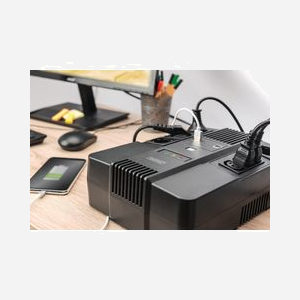 Digitus Onduleur Line-Interactive 600VA/360W avec AVR, Ports USB, RJ45, 7 Prises IEC C13, Indicateur LED, Redémarrage Automatique et Protection Surtension - Miniature 2