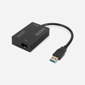 Digitus DN-3026 Adaptateur Réseau SFP Gigabit USB 3.0 Chipset RTL8153, 1000 Mbps, Plug & Play, Compatible Windows/macOS/Chrome, 45x71x18mm - Miniature 1