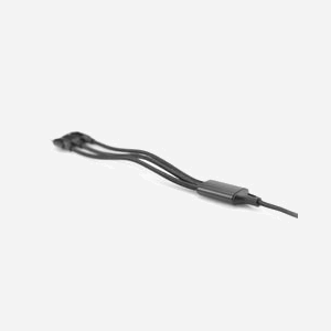 Digitus Câble de Charge 3-en-1 AK-300160-010-S, USB-A vers USB-C/Micro-USB/8-pin, 1m, 5V/2A, Tresse Nylon, AWG30, Nickel, Noir - Miniature 4