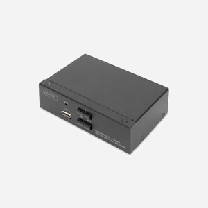 Digitus Commutateur KVM 2 Ports HDMI 4K/30Hz - UHD 3840x2160, USB 2.0, Audio 3.5mm, Boîtier Métal - Référence DS-12870