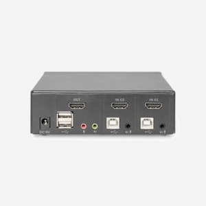 Digitus Commutateur KVM 2 Ports HDMI 4K/30Hz - UHD 3840x2160, USB 2.0, Audio 3.5mm, Boîtier Métal - Référence DS-12870 - Miniature 2