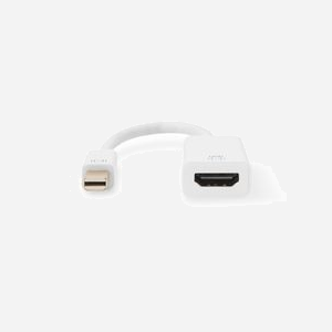 Digitus Adaptateur Mini DisplayPort 1.2 vers HDMI 4K UHD, 4096x2160p, 18 Gbit/s, HDCP, Deep Color, 3D, DP mâle vers HDMI femelle, 0.2m, Blanc - Miniature 3