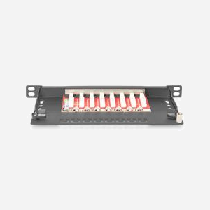 Digitus Panneau de Brassage Cat.6A Blindé 8 Ports 10" 0.5U, 10GBase-T, RJ-45, Montage Rack 1U, AWG 22/26, PoE IEEE 802.3af/at, DN-91608S-SL-EA - Miniature 4