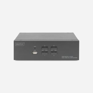 Digitus Commutateur KVM DS-12882 4 ports DisplayPort 4K UHD 60Hz, Double Affichage, USB 2.0, Audio 3.5mm, Boîtier Métal, Câbles KVM et DisplayPort inclus - Miniature 2