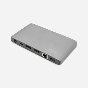 Digitus DA-70895 Station d'accueil Thunderbolt 3 - Double DisplayPort 8K, USB-C 10Gbps, USB 3.0, Lecteurs SD/MicroSD, PD 60W, RJ45, Audio - Miniature 5