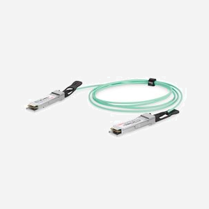 Digitus Câble Optique Actif 100G QSFP28 2m, OM3/OM4 Multimode, 850nm, 100 Gbit/s, 0-70°C, Connecteurs QSFP28 Mâle, Compatible Infiniband